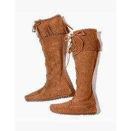 Fransenstiefel, geschnürt, für Damen, auch in schwarz