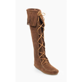 Fransenstiefel geschnürt, Restposten vergünstigt