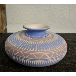 Flache Navajo Töpferei "Etched Pottery"