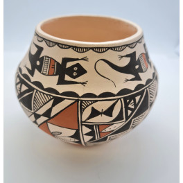 Acoma Pueblo Töpferei Eidechse/Lizard Vase 