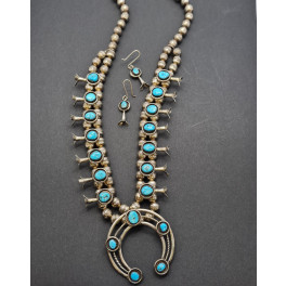 Originale Squash Blossom Kette der Navajo