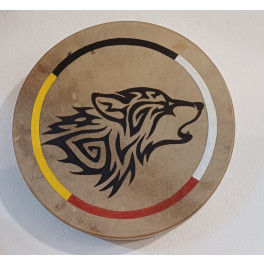 Grosse Trommel der Lakota (Sioux) "Wolf 4 Directions"