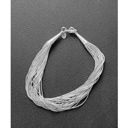 Liquid Silver Armband mit 30 Strängen