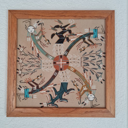 Sandbild der Navajo Yei Bi Chi 4 Directions 