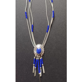 Liquidsilverkette "Concho+Dangles" in Lapis Lazuli