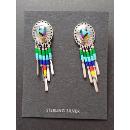 Ohrstecker "Dangles" in multicolor Inlay