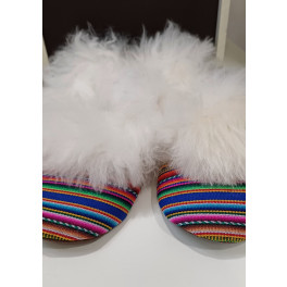 Südamerika Slippers mit kuscheligem Innenfutter, Gr. 42