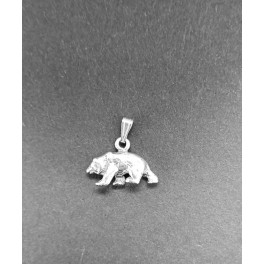 Sehr schön gemachter, winzig kleiner Bär aus Silber 3-D Anhänger
