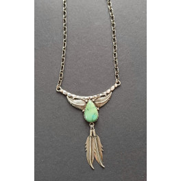 Navajo Silberschmuck: Türkiscollier mit Grüntürkis