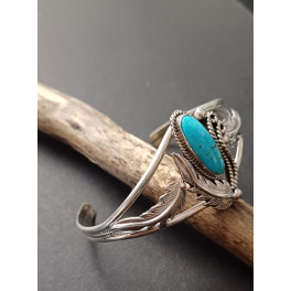 Armreif mit länglichem Türkis, Navajo