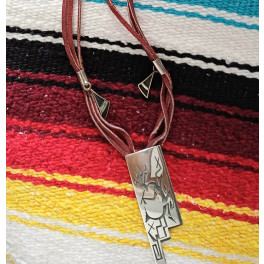 Grosser Anhänger der Hopi - Kokopelli - an Lederband