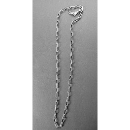 Lange Silber Gliederkette - mit grossen Gliedern, auf alt gemacht