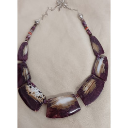 Traditionelle Naturschmuckkette Kette aus Spiney Oyster Shell Muschel der Chumash