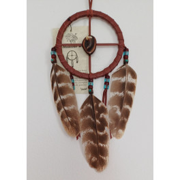 Medizinrad der Cherokee, dunkelbraunes Leder mit Kralle