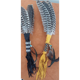 Räucherfächer der Navajo - verschiedene Designs am Griff
