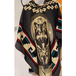 Poncho aus Ecuador "Wolf Moon"