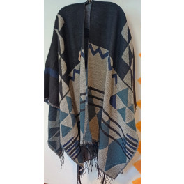 Poncho "Black and Blue" 