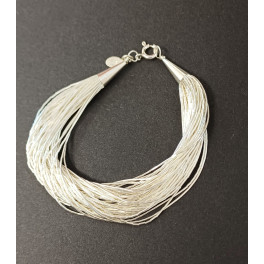 Liquid Silver Armband mit 50 Strängen