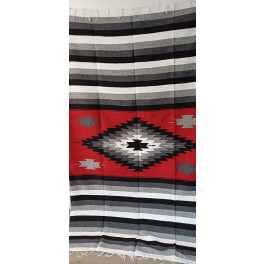 Gewobene, original mexikanische Decke -rot