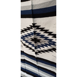Gewobene, original mexikanische Decke -dunkelblau