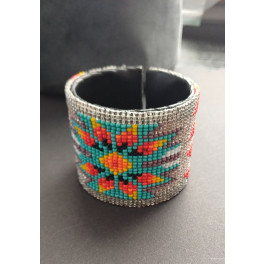 Glasperlenarmreif aus Guatemala Navajo Sunburst Motiv