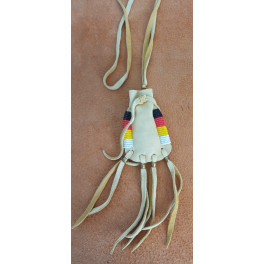 Leder Medizinbeutel, Lakota (Sioux), Hirschleder
