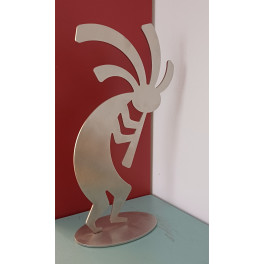 Edelstahl Kokopelli Statue