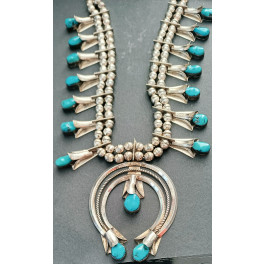Originale Squash Blossom Kette der Navajo, mega gross