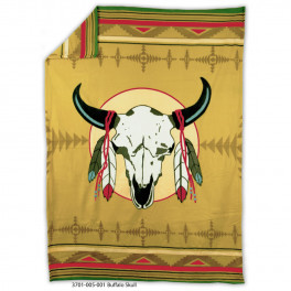 Fleecedecke "Buffalo Skull"