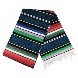 Gewobene, original mexikanische Decke SALTILLO in mehreren Farben-dunkelblau