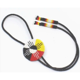 Bolo Tie "4 Directions" aus Glasperlen