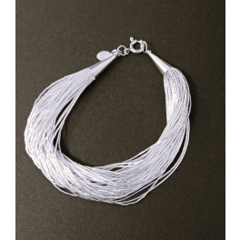Liquid Silver Armband mit 50 Strängen