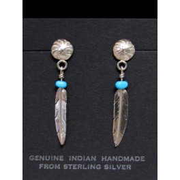 Federn Ohrringe der Navajo - in 2 Farben