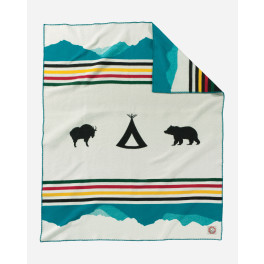 "Crown of the Continent" Pendleton echt Wolle, limited Edition Glacier Park Decke
