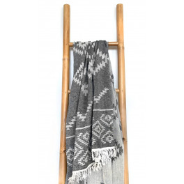 "Kilim" leichtes Tuch in Grau