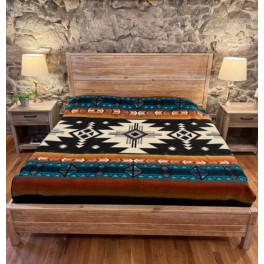 Original Ecuador leichte XL Decke, Bettüberwurf, beidseitig schön!