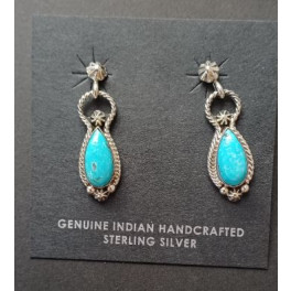 Navajo Ohrstecker Türkise in Tropfenform