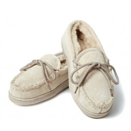 Sheepskin (Lammfell) Moccasin Hausschuh mit fester Sohle für Damen und Herren "Eli"