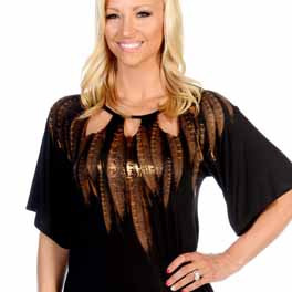 "Shiny Feathers" Damen T-Shirt in XXL