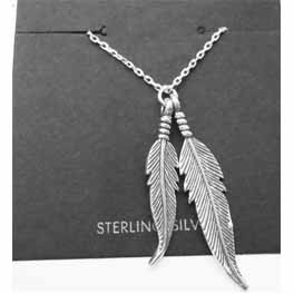 Kette "Twofeather" mit 2 Silberfedern