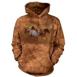 "Gold Run" Pferde Hoodie (Kapuzen-Sweatshirt) von The Mountain 