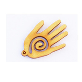 Holzamulette Symbole der Indianer-Hand Motiv-L