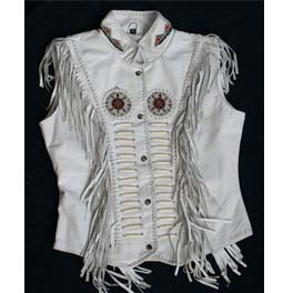 Edles Ledergilet aus Lammnappa für Damen "White Sands" Grösse 38