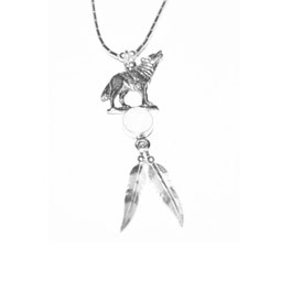 Kurze Liquid Silver Kette "Wolf"