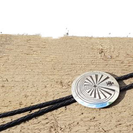 Bolo Tie "Man in the Maze", Navajo