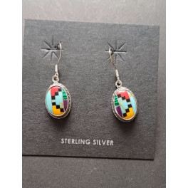 Ohrhänger in multicolor Inlay