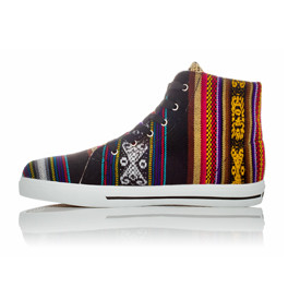 Sneakers aus Peru, Hi Top, "Blackbird" Gr. 37