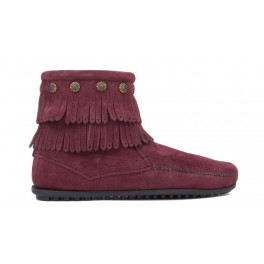 Concho-Stiefelette mit 2 Fransenreihen Rosine (dunkelrot) Gr. 37