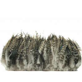 Zierhahnen-Federn  "Chinchilla dunkles grau"  (10-12 cm)