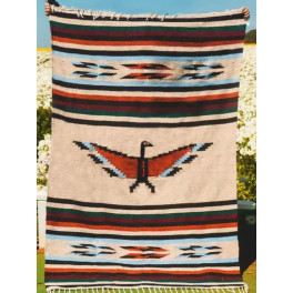 Gewobene, original mexikanische Decke/Wandteppich "Thunderbird"